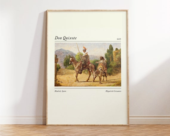 Don Quixote Print Pablo Picasso Prints Spanish Book Wall Art Book Lover Wall Art Literature Poster And Decor Gifts Miguel De Cervantes