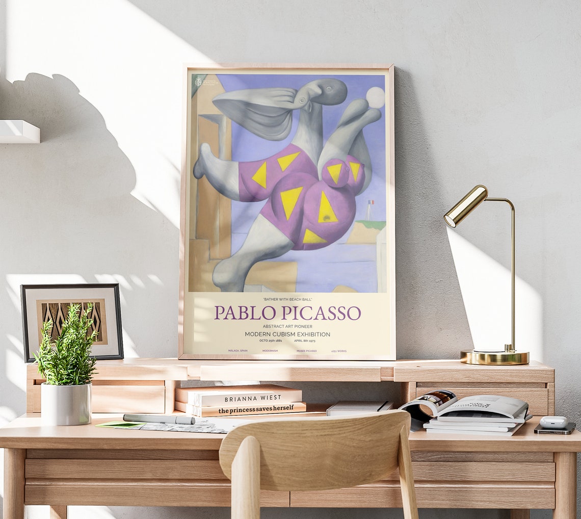 Pablo Picasso Bather with Beach Ball Cubist Exhibition Art Print - Image 2