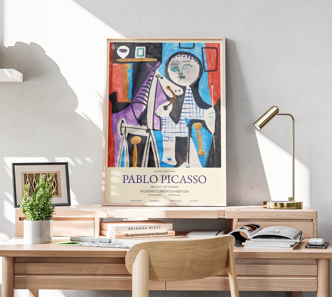 Pablo Picasso Claude A Deux Ans Cubist Child Portrait Modern Exhibition Art Poster - Image 4