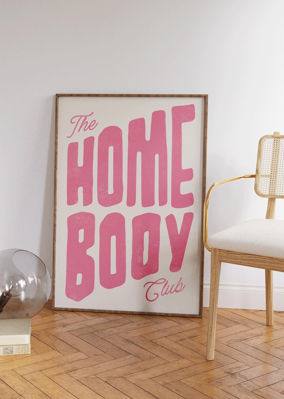 The Homebody Club Art Aesthetic Apartment Decor Minimalist Typography Print Mid Century Modern Home Gifts Large Living Room Wall Art - Image 3