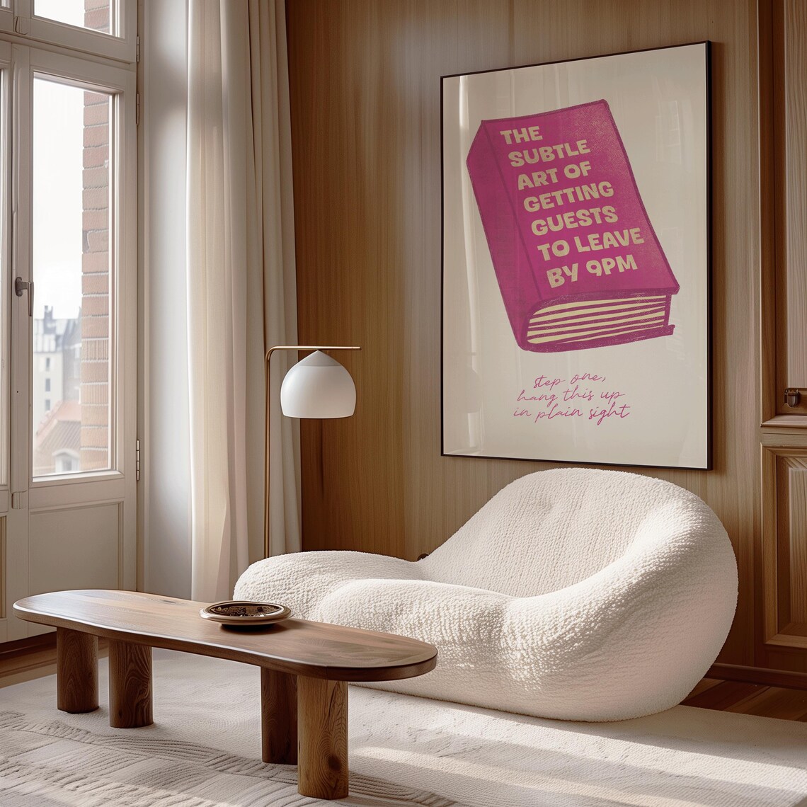 The Subtle Art Of Getting Guests To Leave By 9PM Funny Book Poster - Image 2