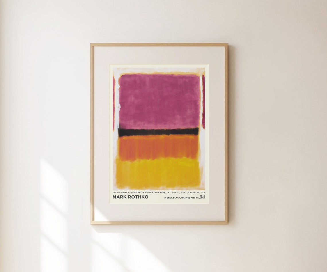 Mark Rothko Violet Black Orange Yellow 1949 Abstract Art Poster - Image 2