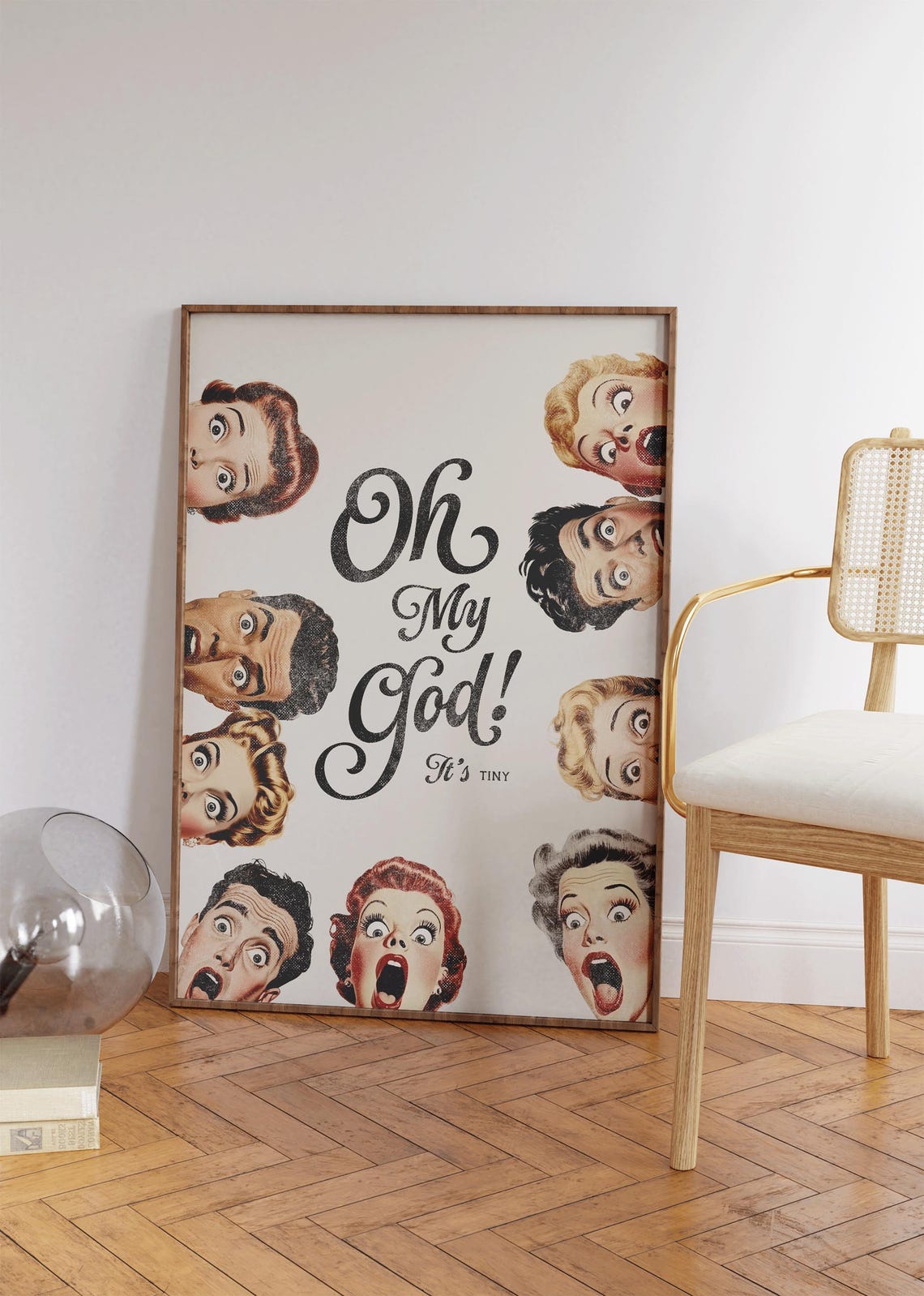 Oh My God Its Tiny Print Funny Bathroom Print Funny Bathroom Wall Art Cute Preppy Restroom Art Retro Bathroom Decor Gift For Him - Image 4
