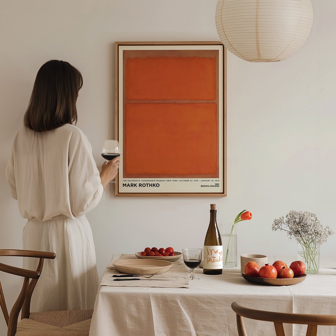 Mark Rothko Brown Orange 1961 Warm Color Field Abstract Art Poster - Image 3
