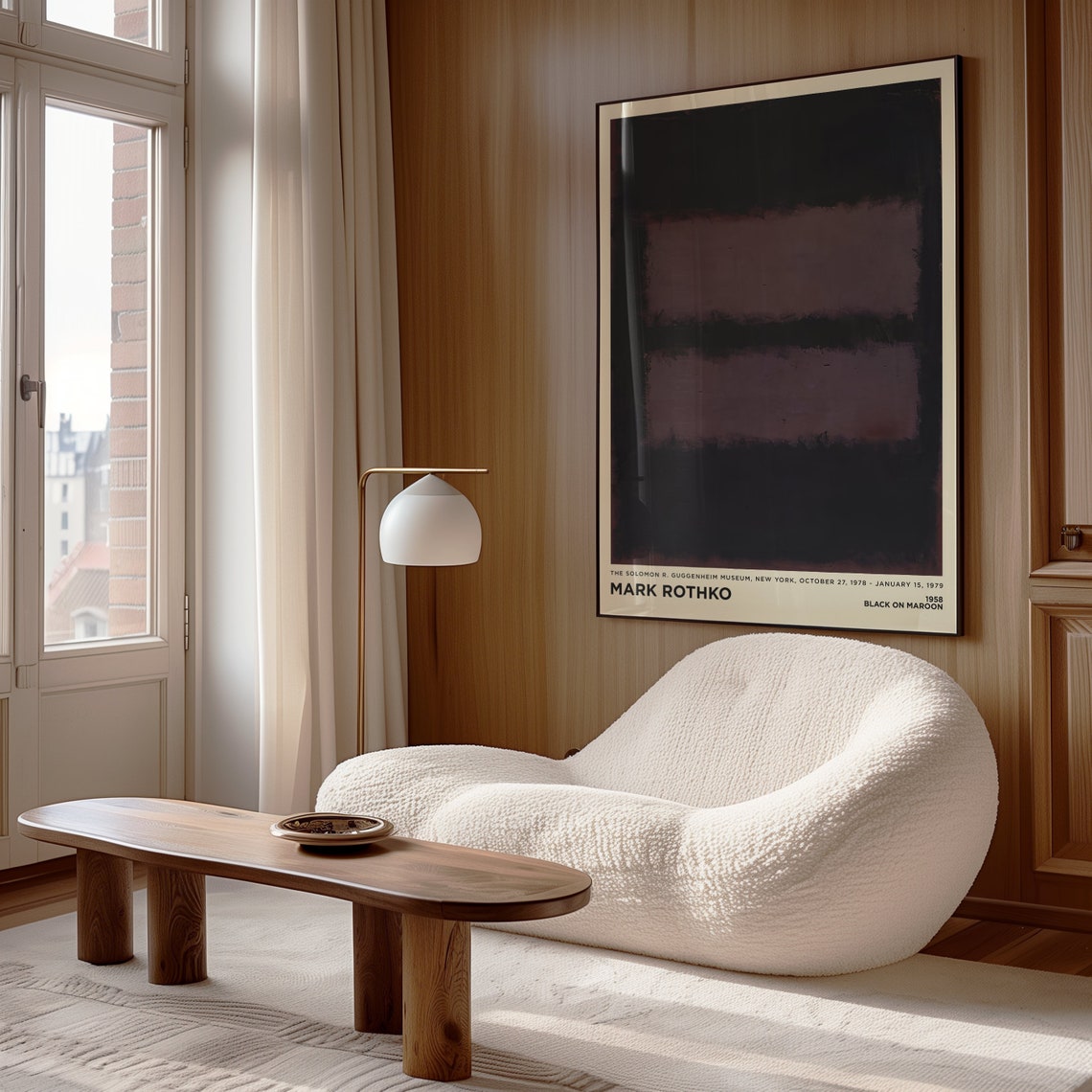 Mark Rothko Black On Maroon 1958 Dark Moody Color Field Art Poster - Image 4