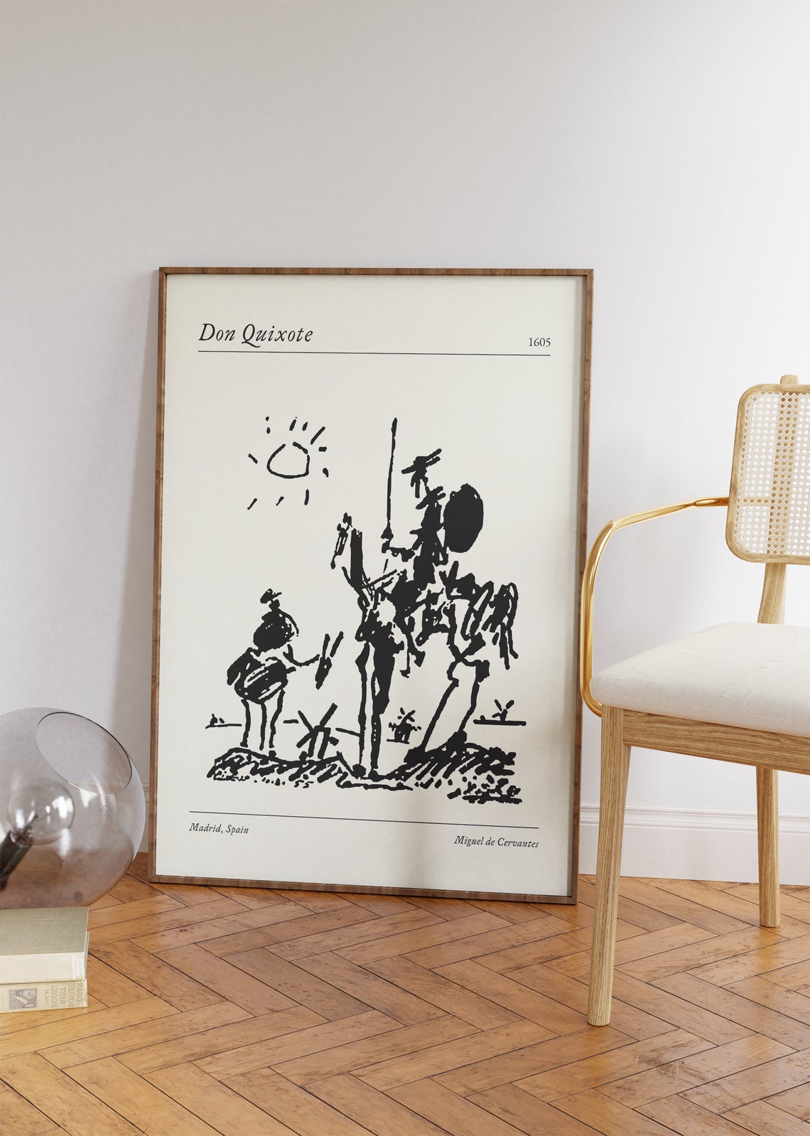 Don Quixote Pablo Picasso Sketch Literary Spanish Classic Art Poster - Image 3