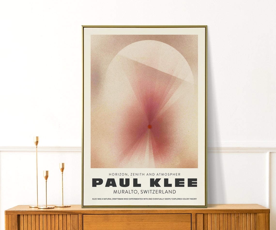 Paul Klee Horizon Zenith Atmospher Pink Abstract Exhibition Poster