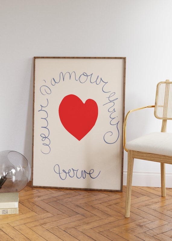 Henri Matisse Print Coeur Damour Epris Print Matisse Art Prints Love Wall Art Heart Wall Art Large Minimalist Wall Art For Living Room