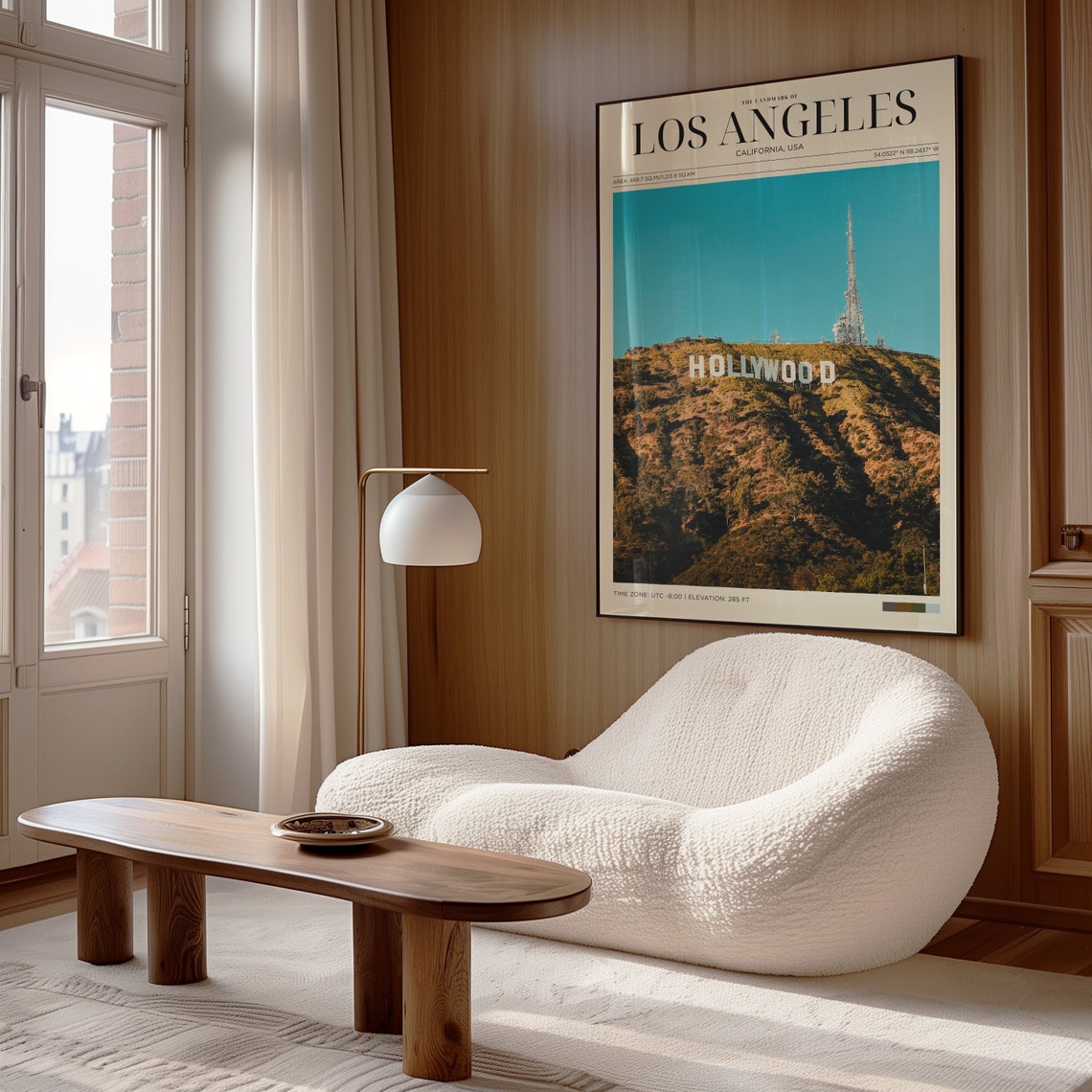 Travel Poster Los Angeles Poster Holywood Wall Art For Living Room Vintage Posters In Los Angeles Print Modern Office Wall Art - Image 4