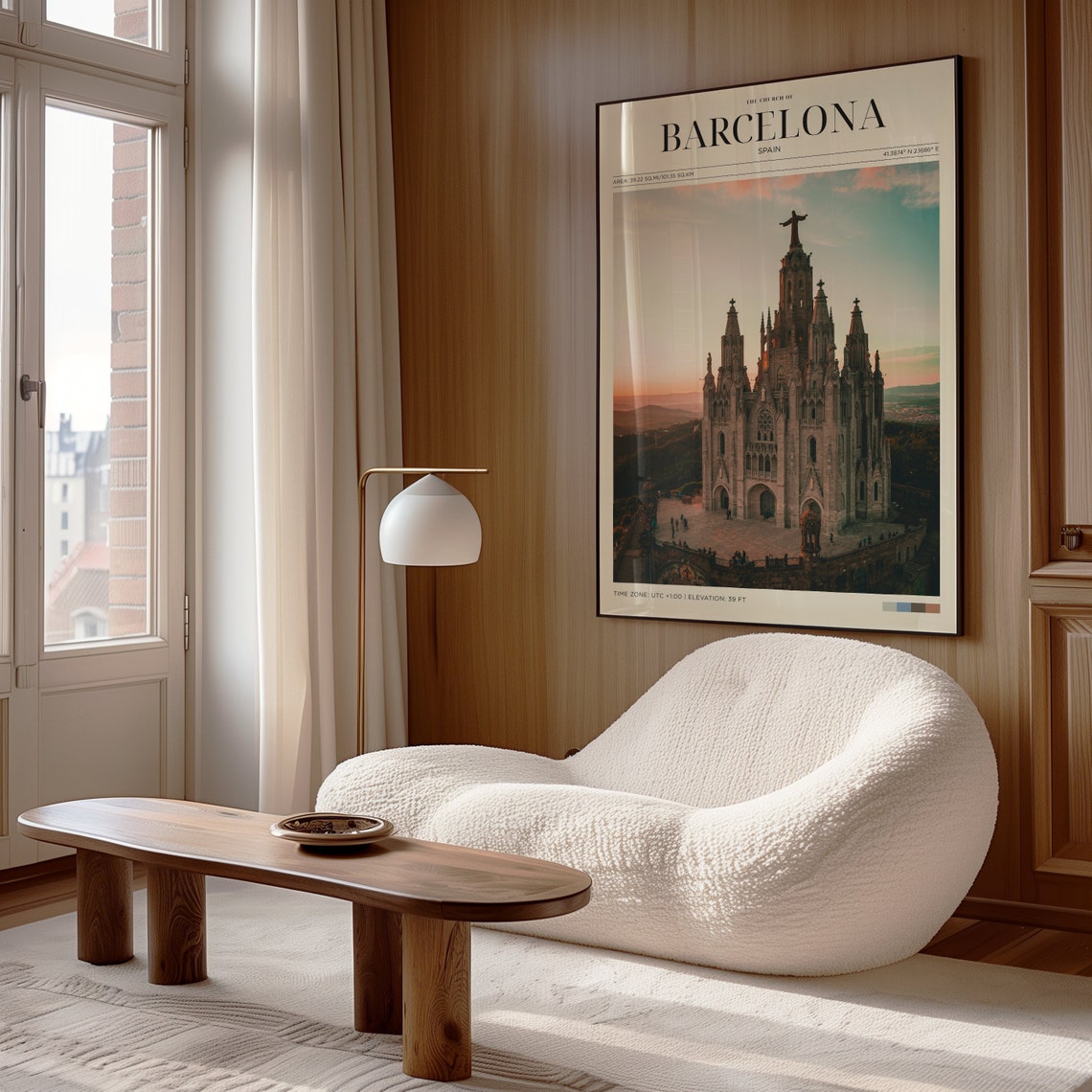 Travel Poster Barcelona Church Poster Barcelona Poster Vintage Spain Poster Christianity Wall Art For Living Room Modern Building - Image 4