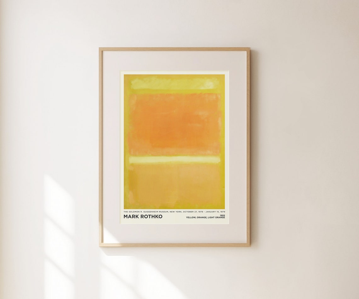 Mark Rothko Yellow Orange Light Orange 1955 Abstract Exhibition Poster - Image 2