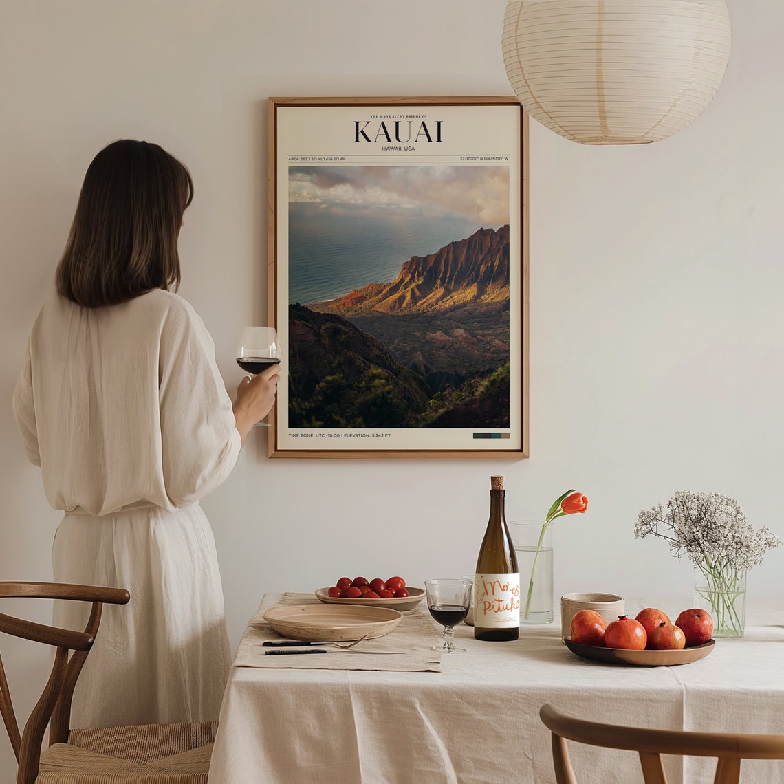 Kauai Hawaii Na Pali Coast Cliffs Ocean View Dramatic Travel Poster - Image 3