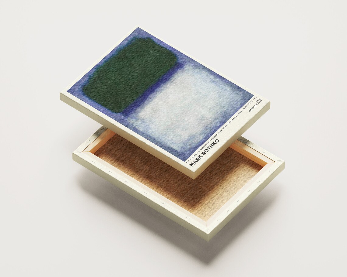 Mark Rothko Green on Blue 1954 Abstract Color Field Art Print - Image 4