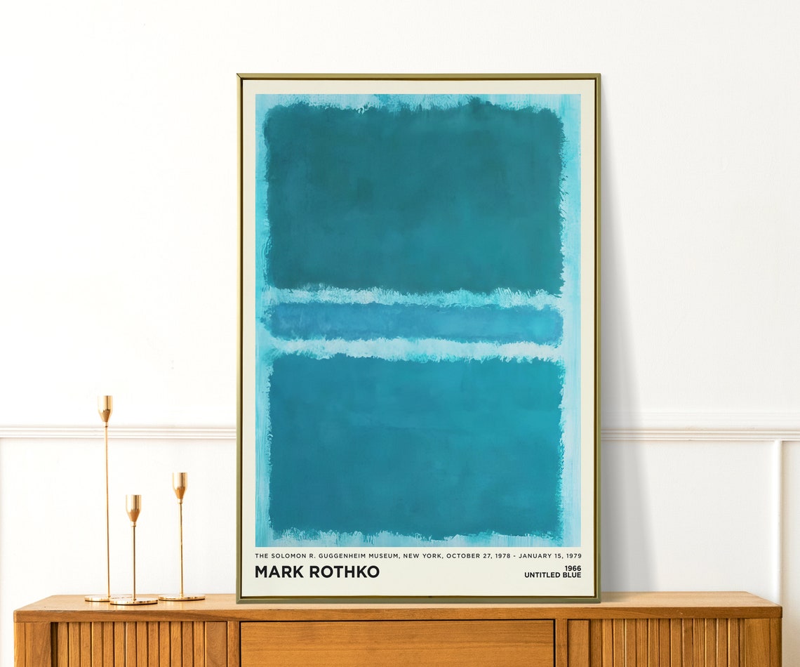 Mark Rothko Untitled Blue 1966 Abstract Exhibition Poster Wall Decor