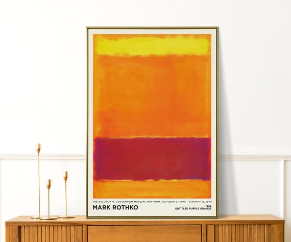 Mark Rothko Print Rothko Orange Purple Abstract Wall Art Large Abstract Wall Art For Living Room Office Wall Art Mid Century Modern Retro