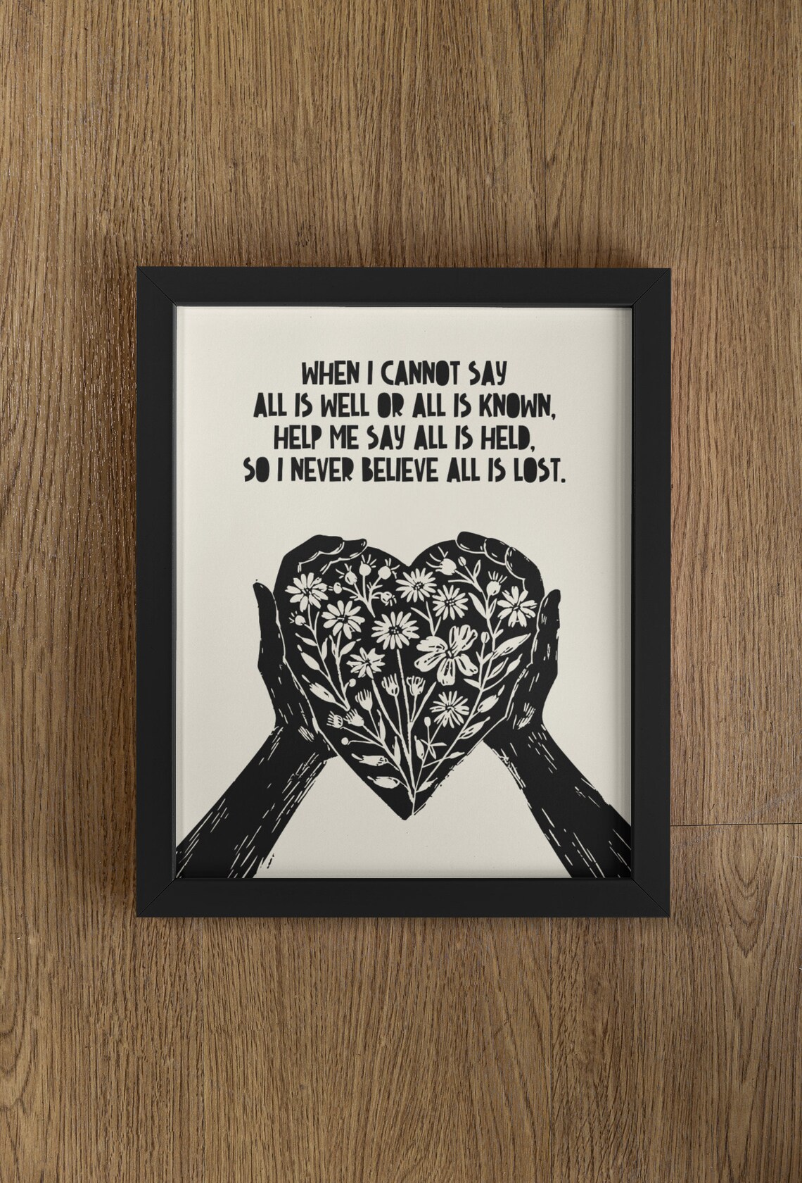 All Is Held Mental Health Quote Wall Art Print