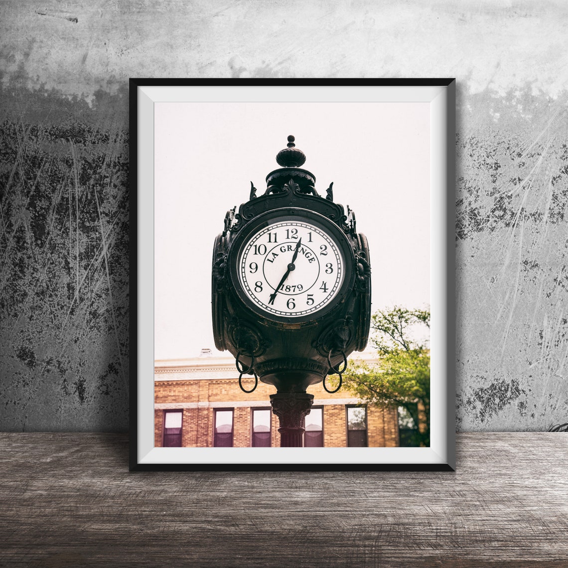 La Grange 1879 Antique Four-Dial Street Clock Photography Poster