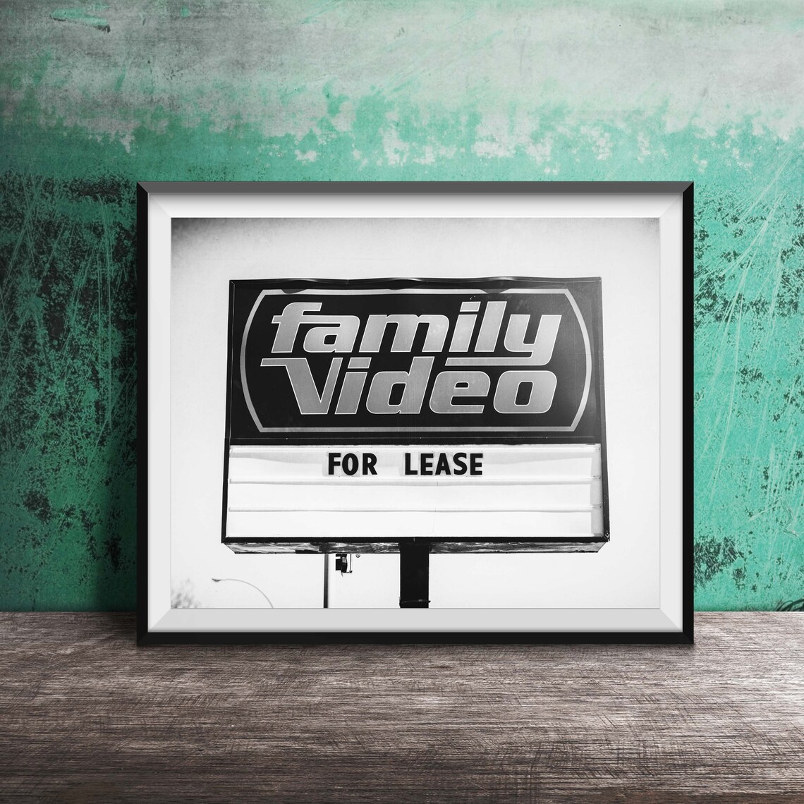 Family Video Store For Lease Retro Roadside Sign Photo Poster - Image 2