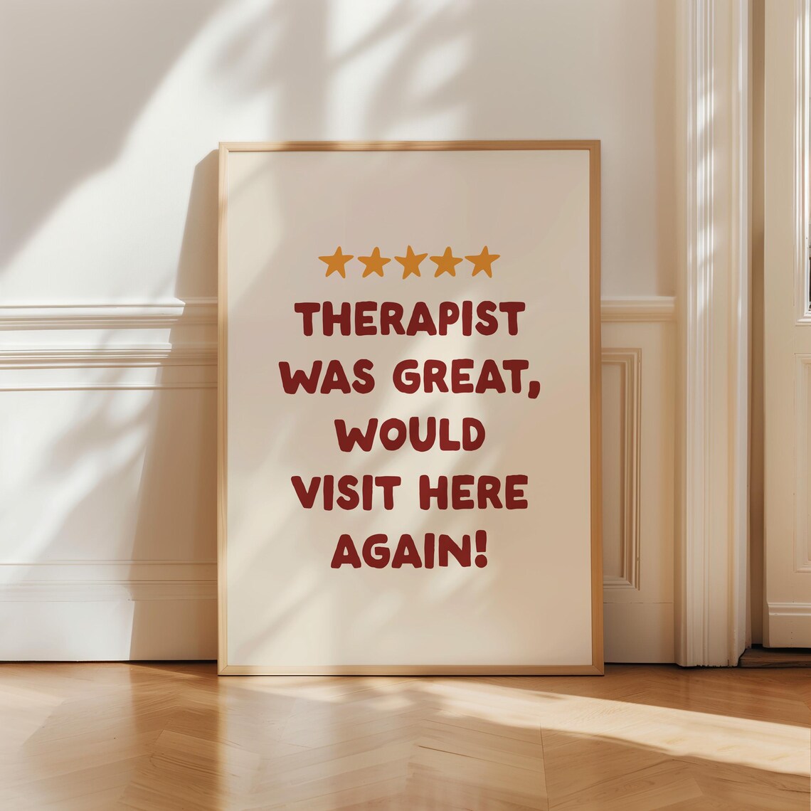 Therapist Was Great Poster, Therapy Office Decor - Image 2