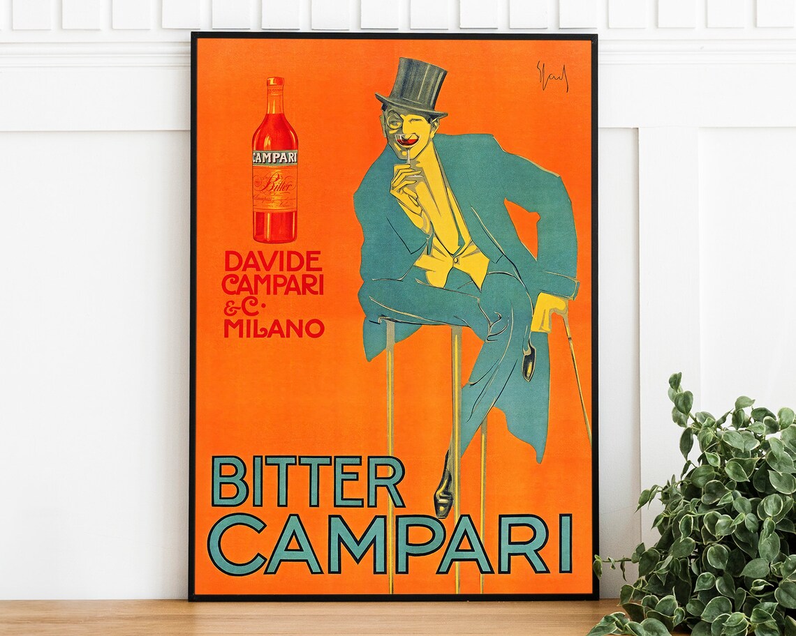 Bitter Campari Davide Campari Milano Classic Italian Ad Poster