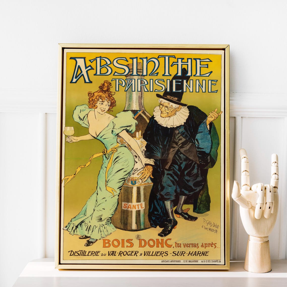 Absinthe Parisienne Vintage French Absinthe Advertising Poster - Image 2