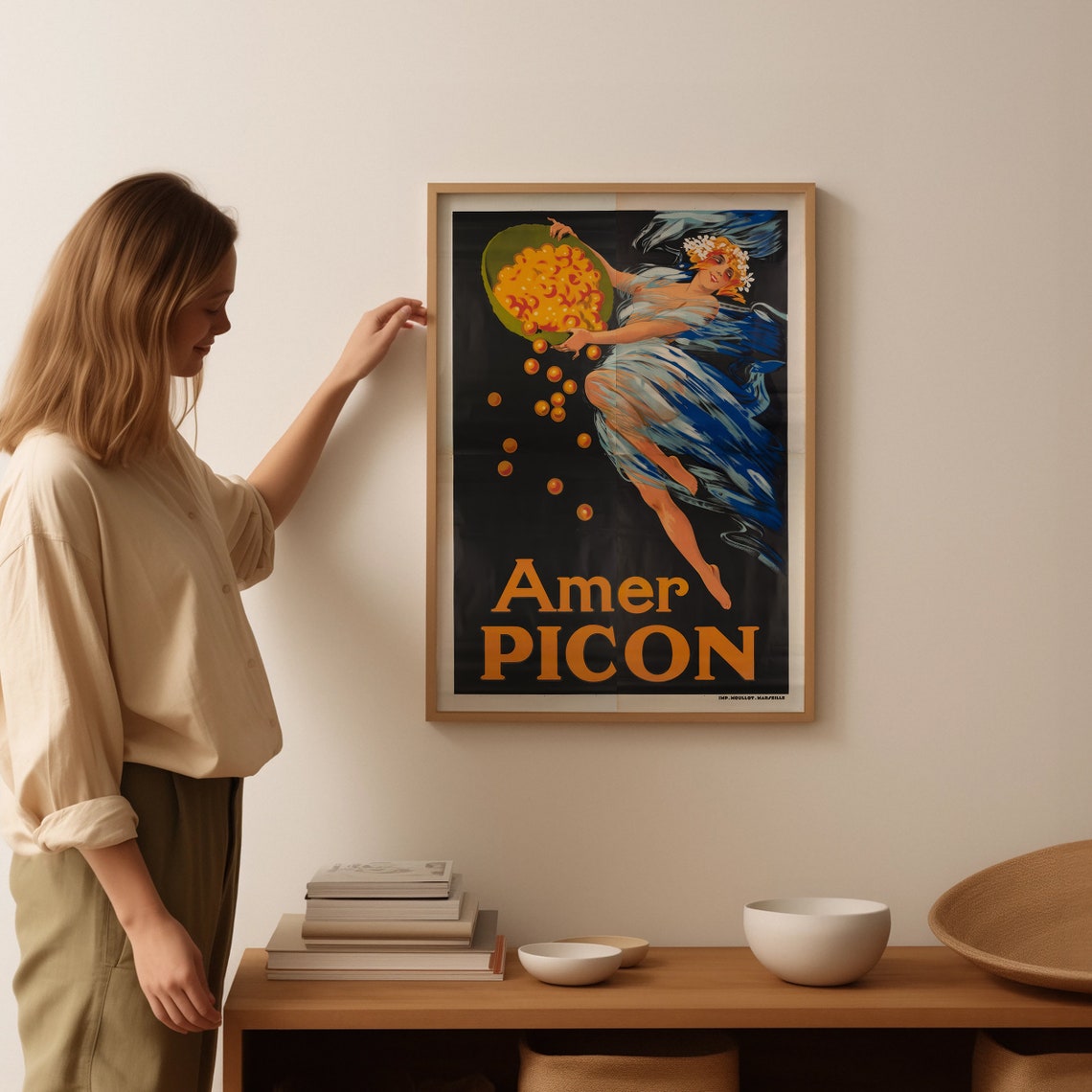 Amer Picon Vintage French Orange Aperitif Advertising Poster - Image 3