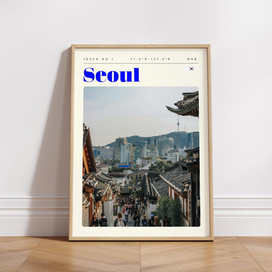Seoul Korea Bukchon Hanok Village Old Street Photography Poster - Image 3