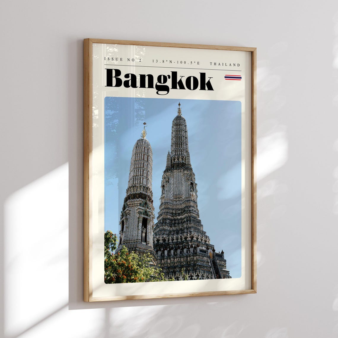 Bangkok Wat Arun Temple Spires Thailand Issue 2 Retro Travel Poster - Image 2