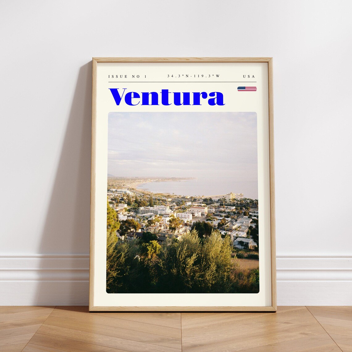 Ventura California USA Coastal Town Beach Aerial Photography Poster - Image 3