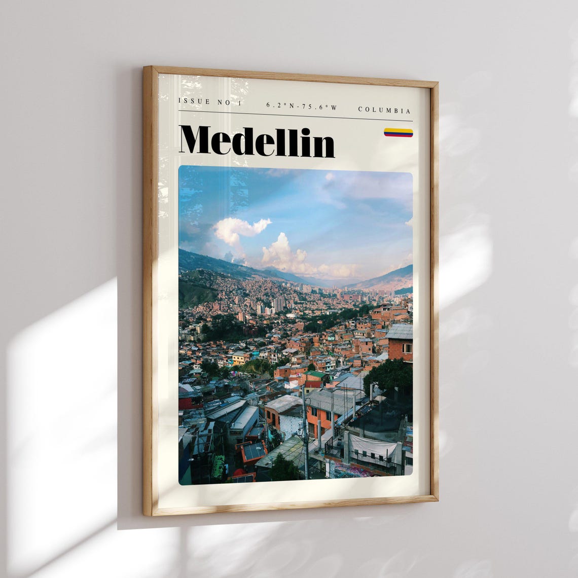 Medellin Colombia Hillside Cityscape Mountain Valley Travel Poster - Image 2