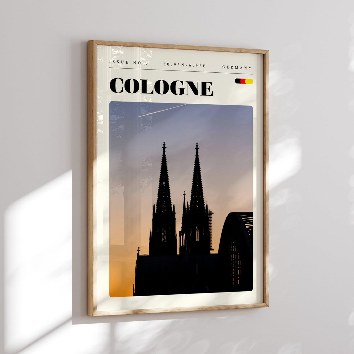 Cologne Germany Cathedral Spires Dusk Silhouette Travel Poster - Image 2