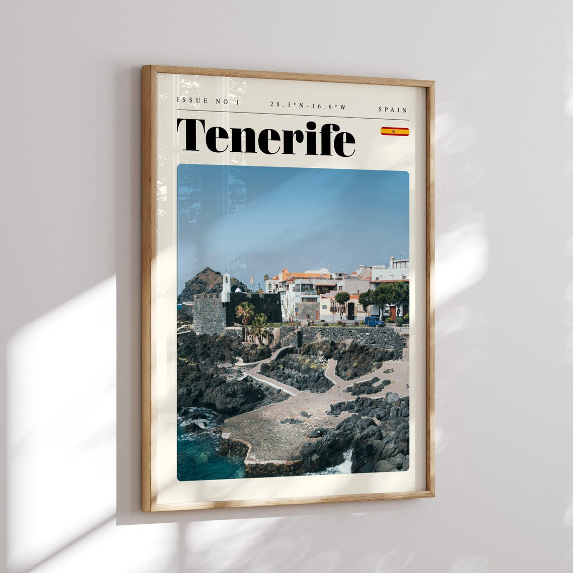 Tenerife Spain Volcanic Rocky Coast Natural Pools Travel Poster - Image 2