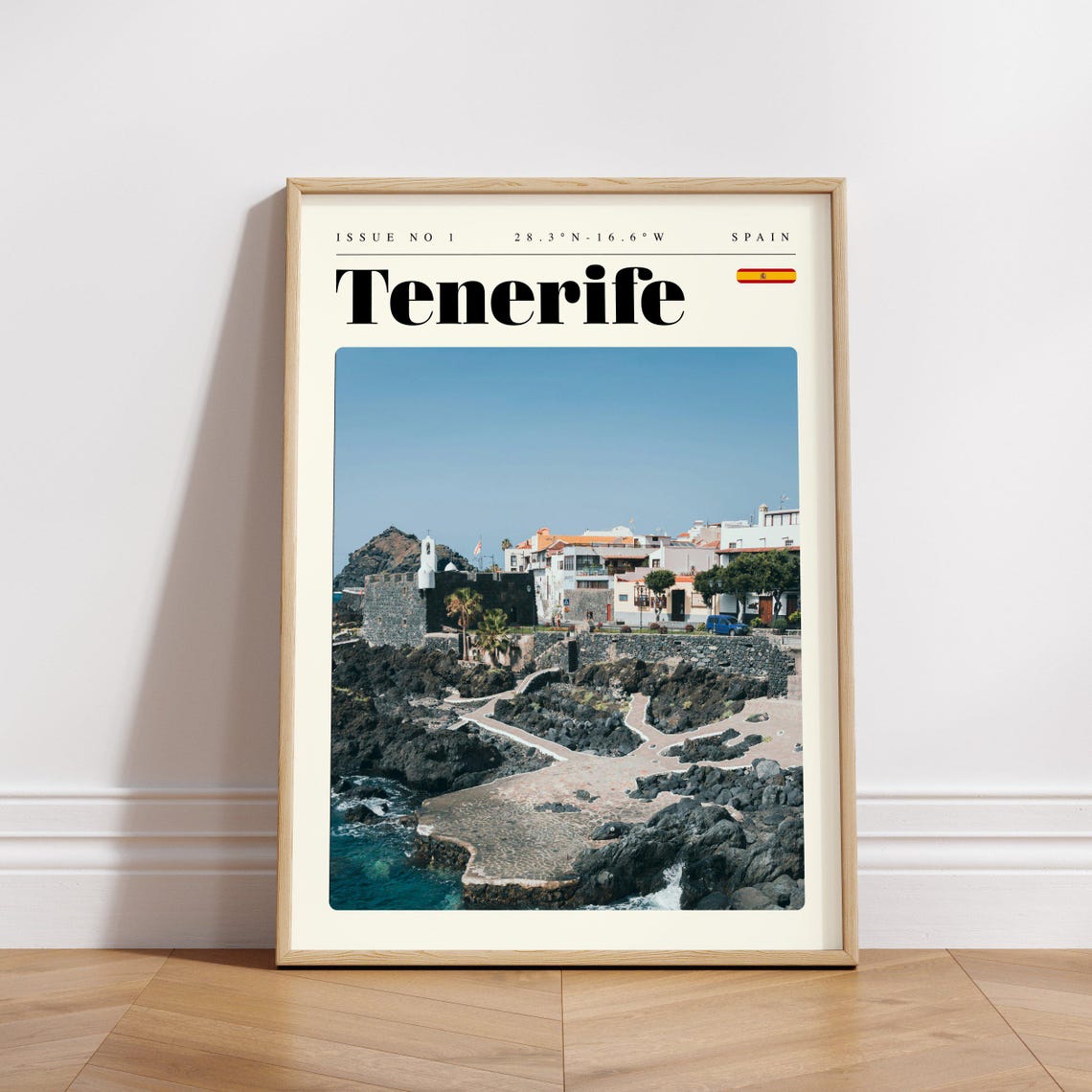 Tenerife Spain Volcanic Rocky Coast Natural Pools Travel Poster - Image 3