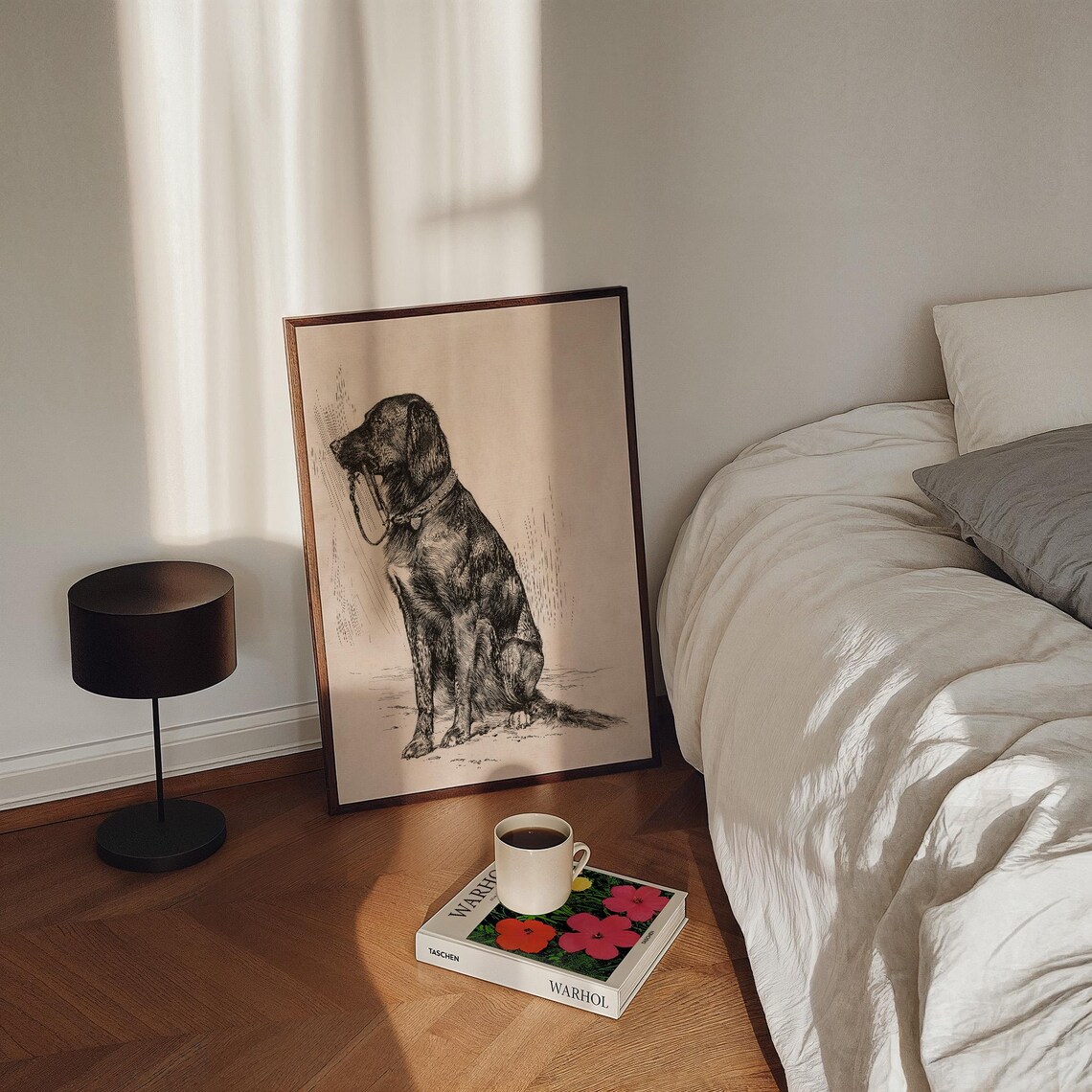 Vintage Black Labrador Art Sketch Wall Art Print - Image 3