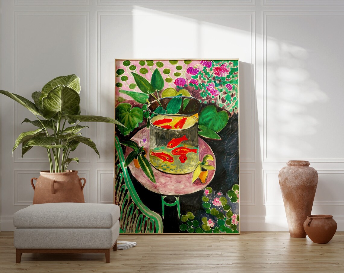 Matisse Goldfish Wall Art, Vibrant Wall Decor
