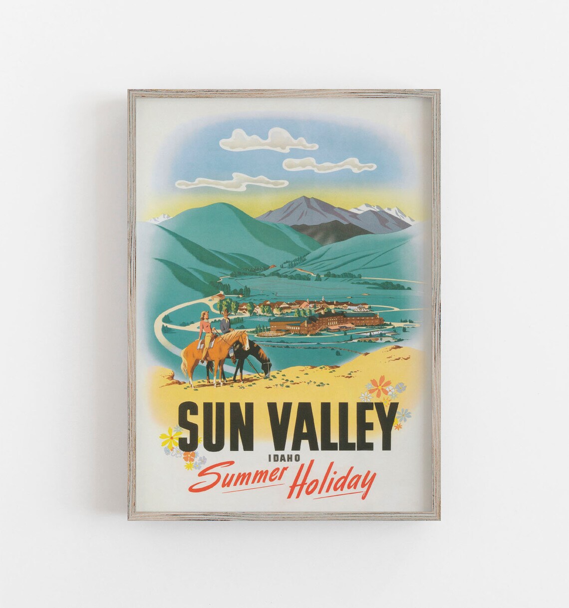 Sun Valley Idaho Vintage Wall Decor Art Print
