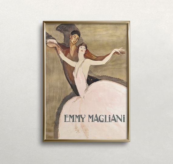 Emmy Magliani Art Deco Ballet Dancers Vintage Dance Poster Elegant Print