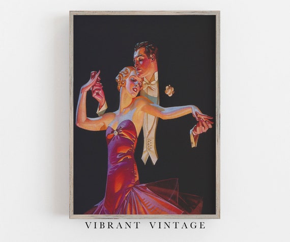 Dancers Print Romantic Wall Art Dance Wall Art Vintage Dancers Art Vintage Wall Art Vintage Fashion Art Wall Art