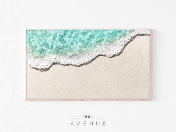 Sandy Beach Wave, Neutral Coastal Art