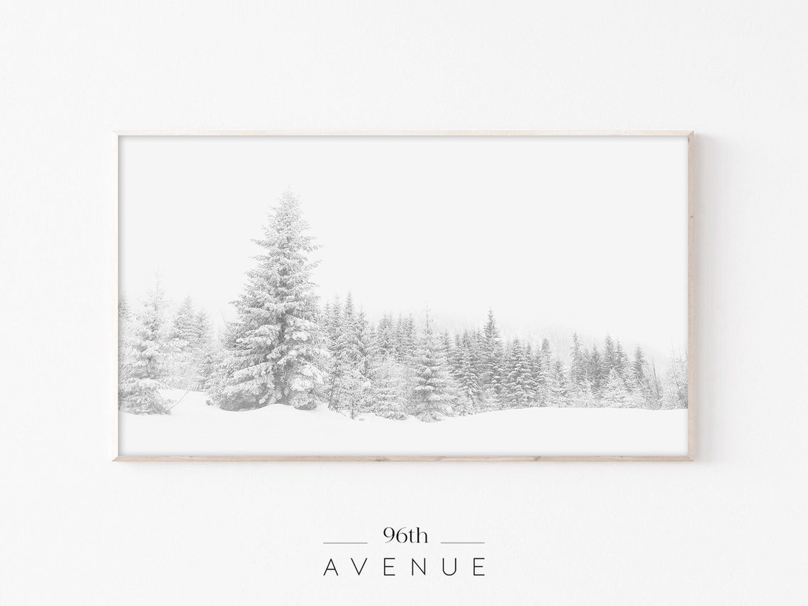 Winter Pine Tree Forest - Seasonal Art
