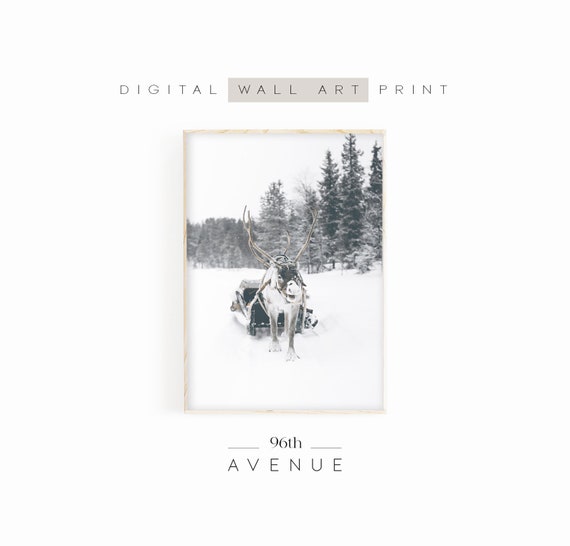 Winter Deer - Christmas Wall Art