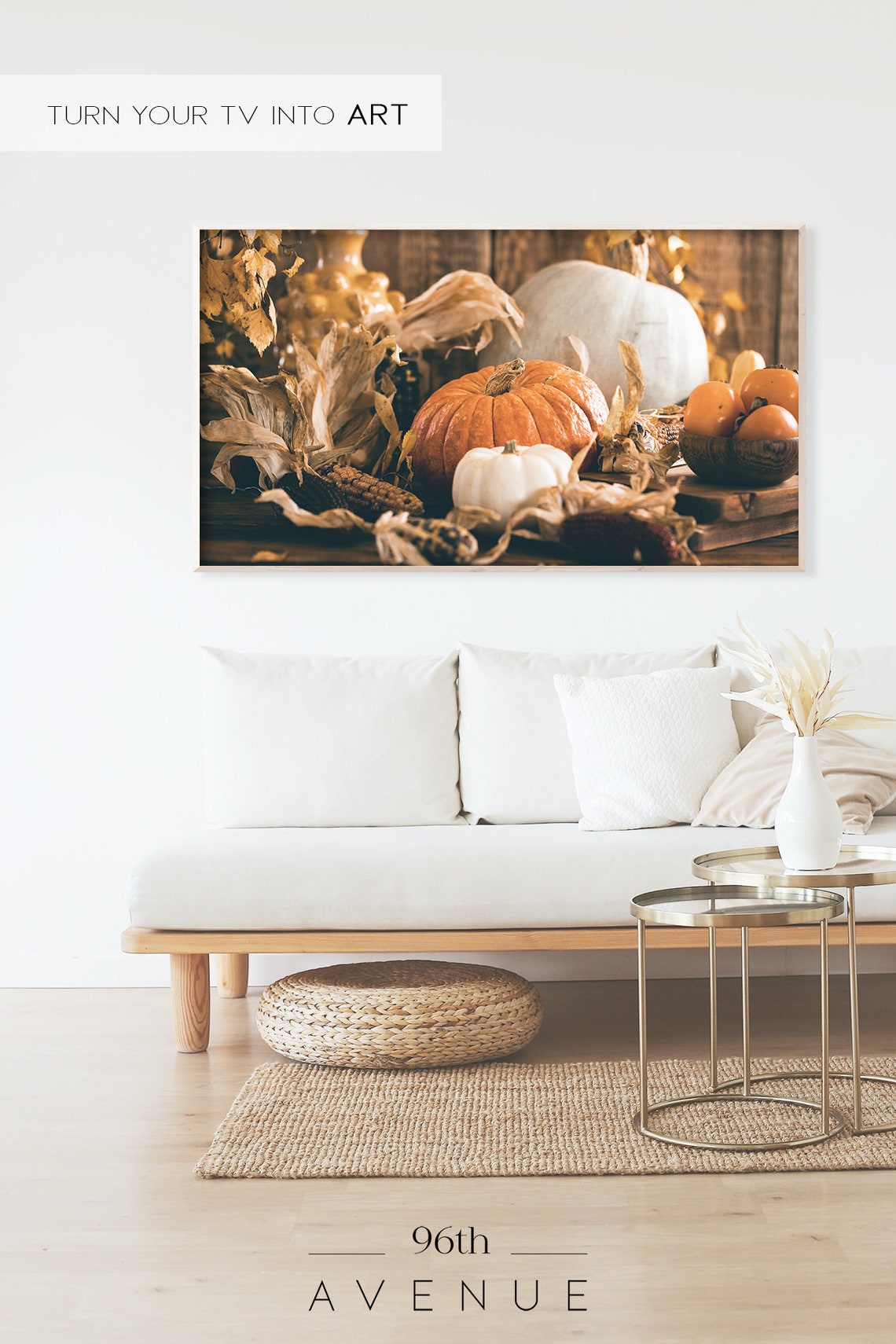 Thanksgiving Fall Harvest Art, TV Decor - Image 2