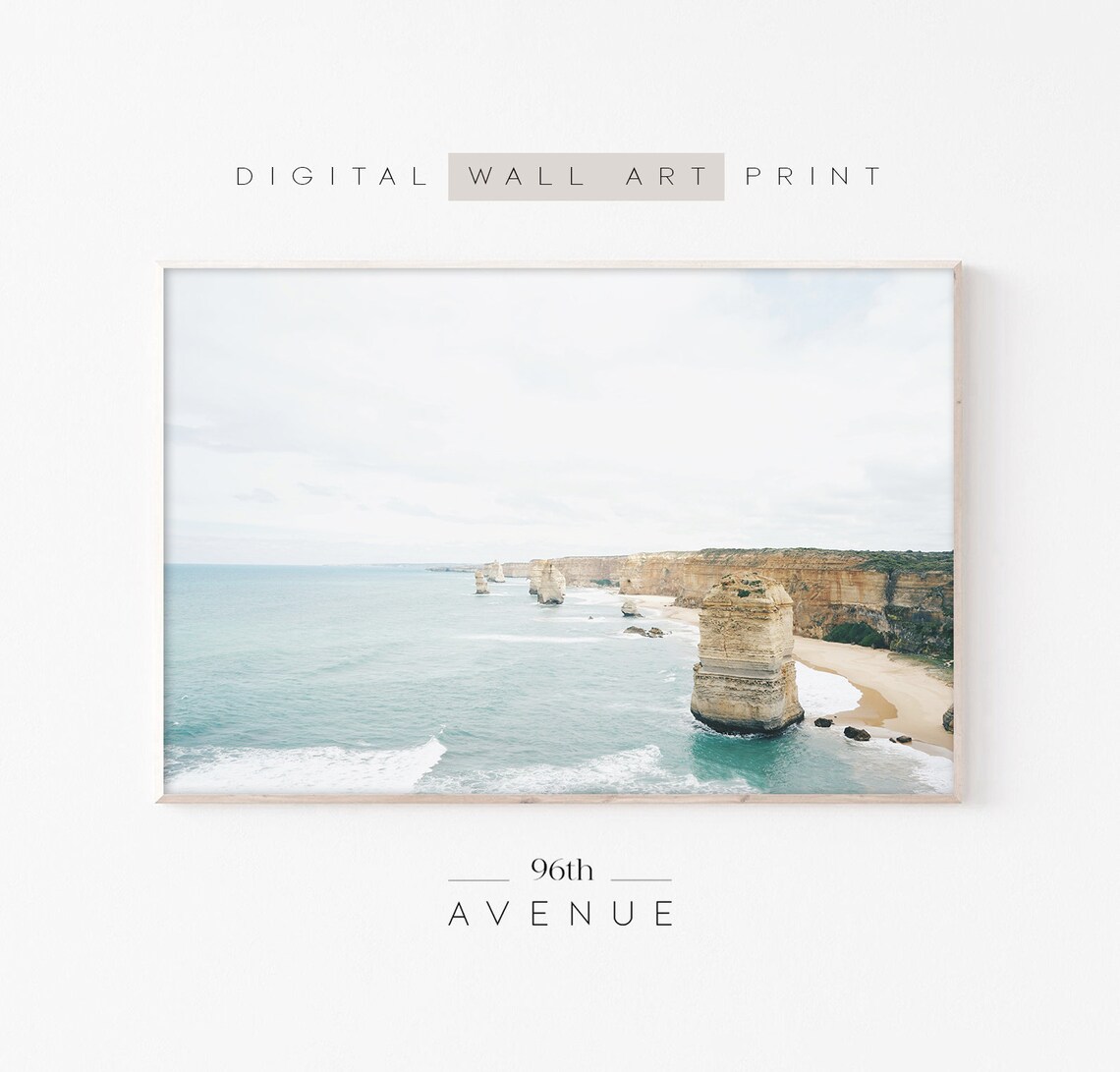 Twelve Apostles Limestone Stacks On Great Ocean Road Australia Poster