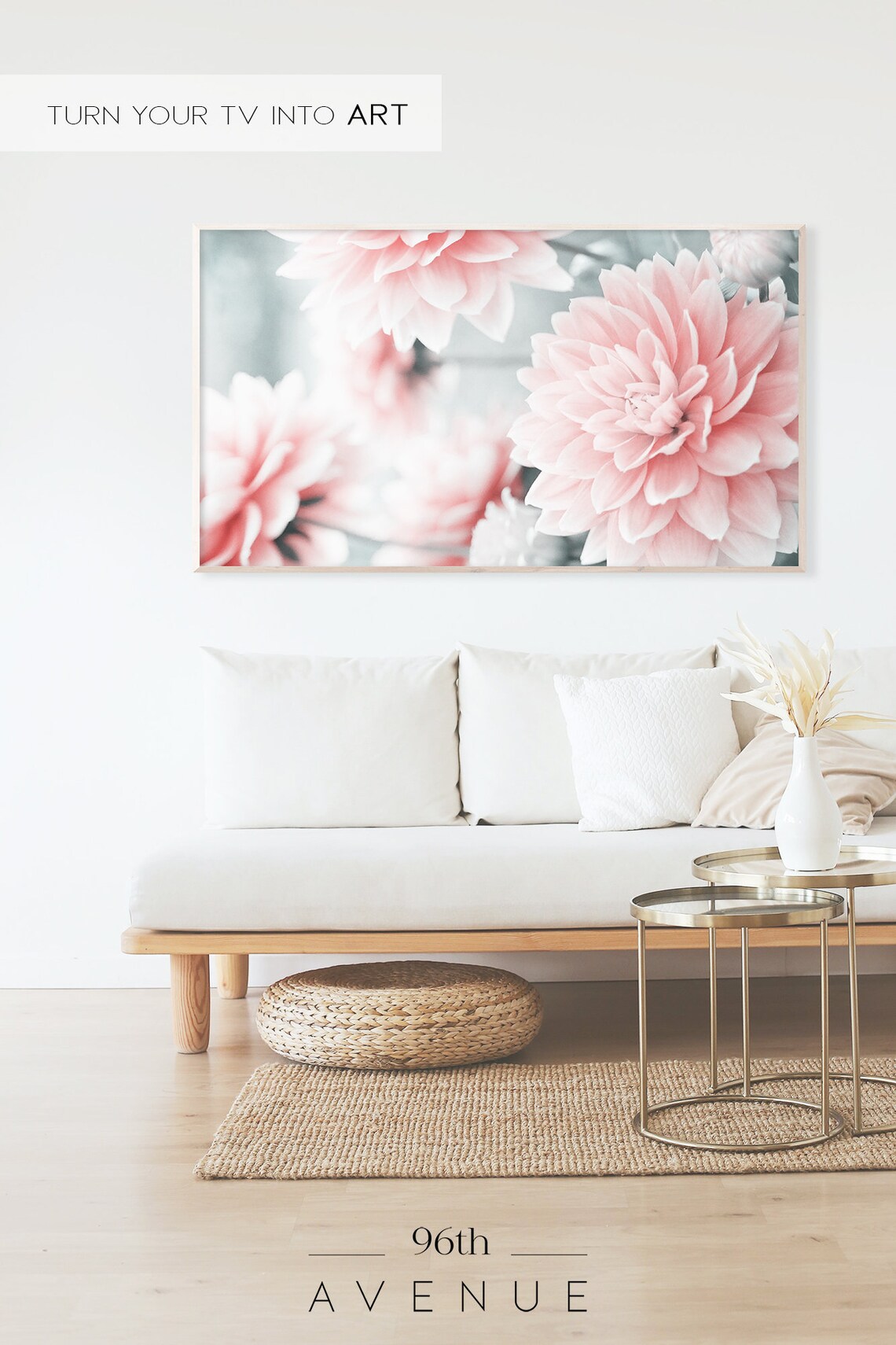 Roses Floral Art Print for TV Frame Decor - Image 2