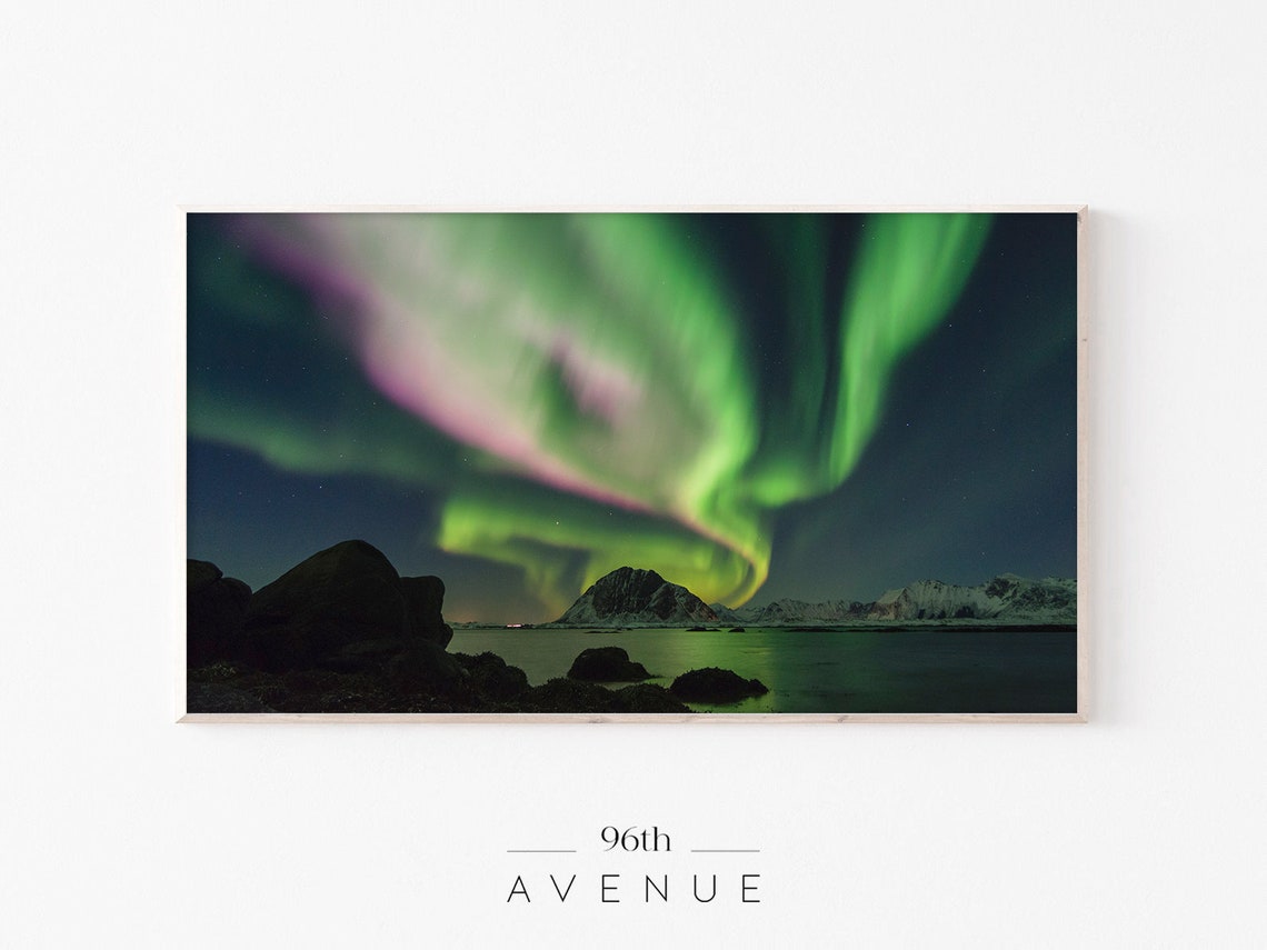 Frame Tv Art Northern Lights Tv Art Aurora Borealis Instant