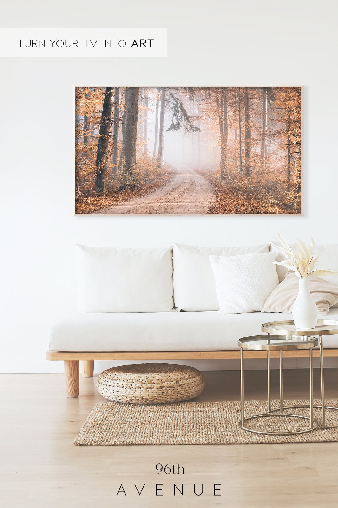 Autumn Forest TV Art, Seasonal Decor - Image 2