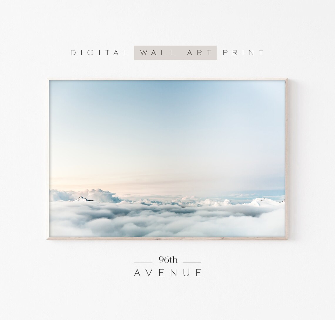 Pastel Clouds Sunset Sky Photography Art Print