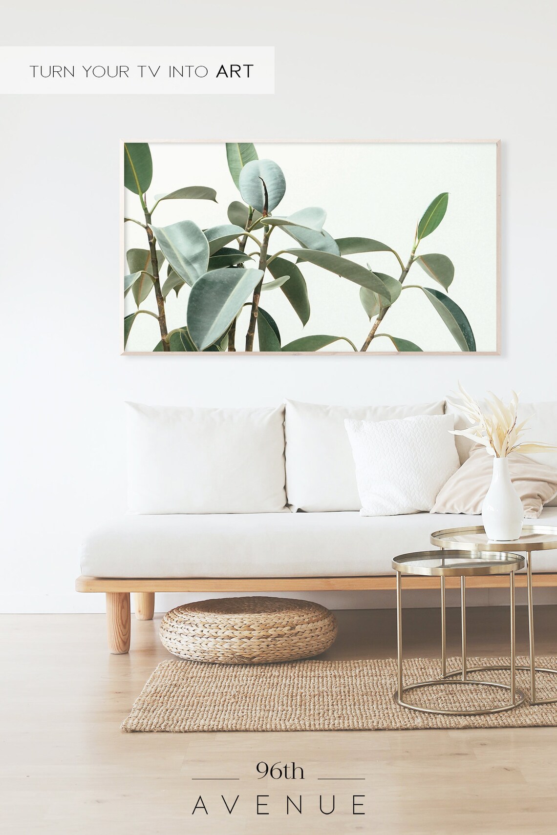 Ficus Rubber Plant Green Leaves Botanical Photo Home Decor Poster - Image 2