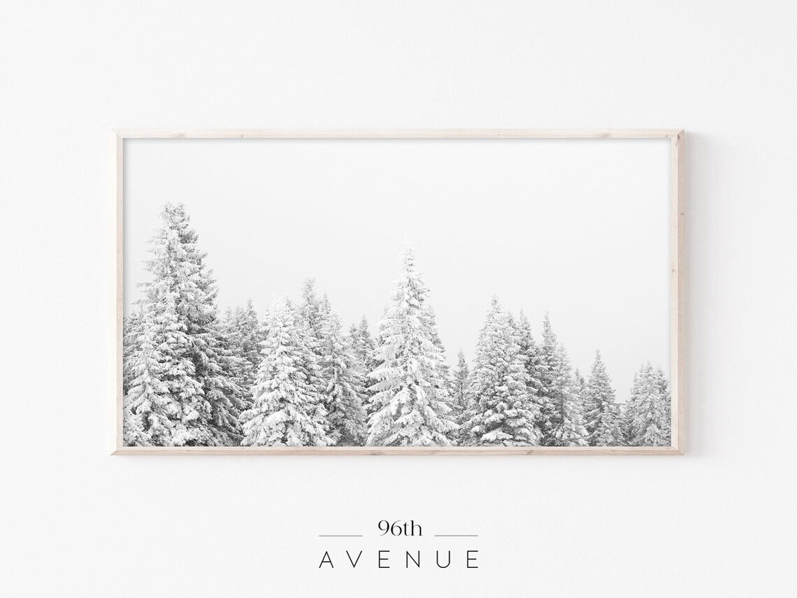 Winter Forest Snow Pine Trees Travel Poster