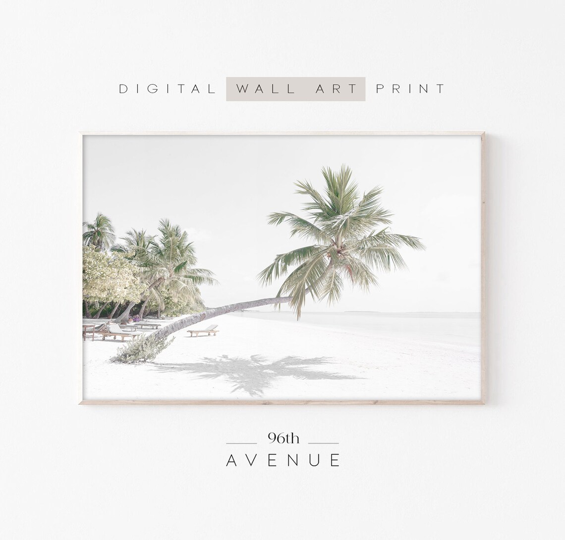 Beach Palm Tree Tropical Summer Art Print